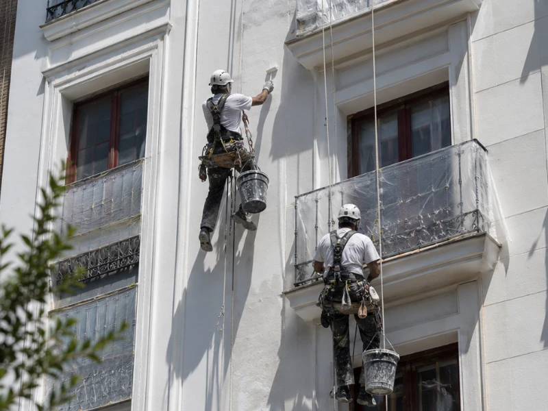 Rehabilitacion de fachada en comunidad de vecinos en Madrid